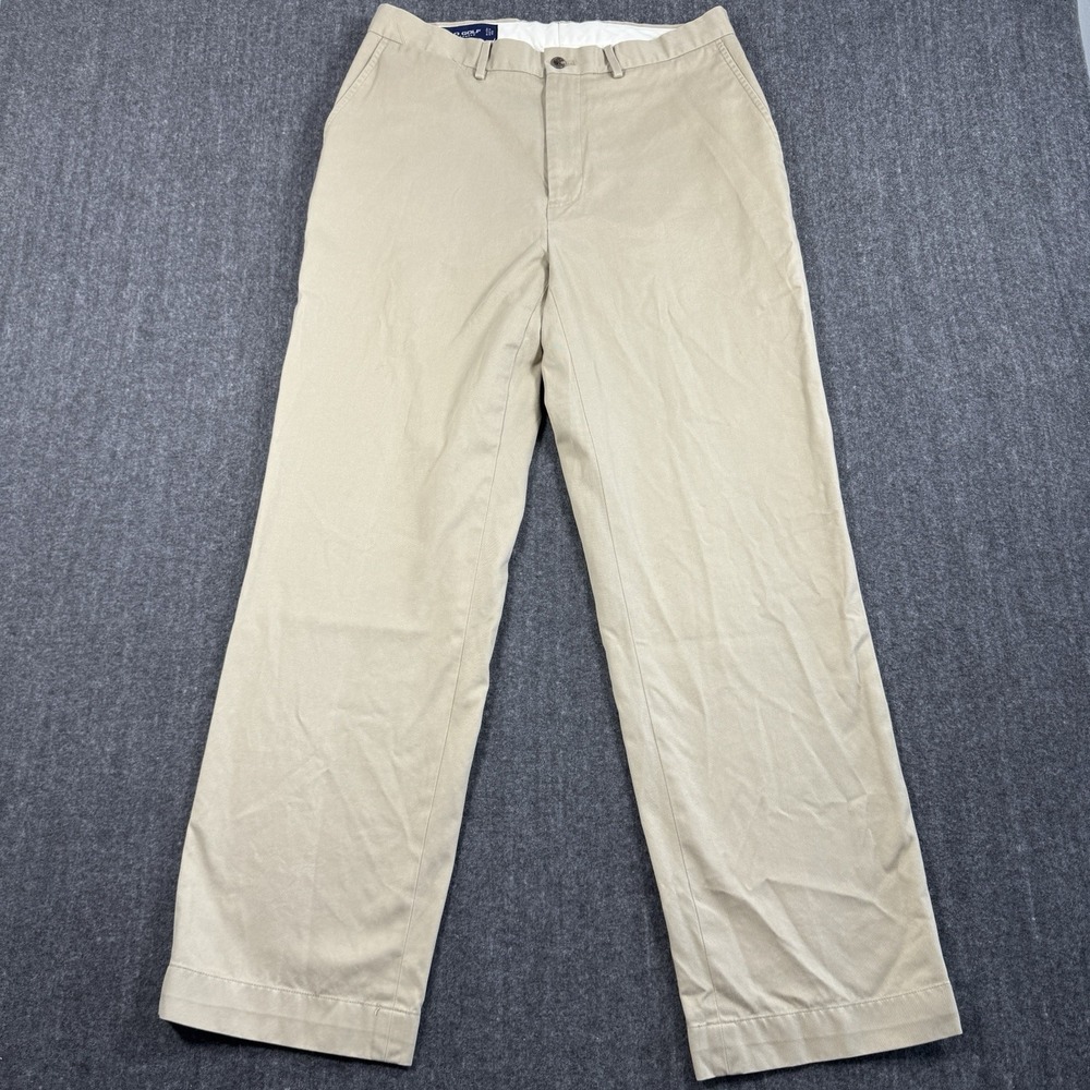 Polo Golf Ralph Lauren Mens Chino Pants 33x30 Khaki Beige Actual 32x29